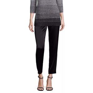 St. John Liquid Satin Caviar / Black Pants